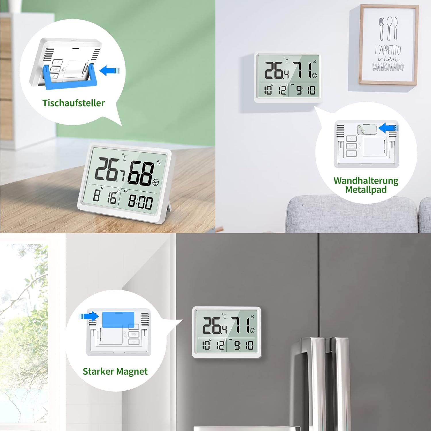 DOOMAY Digitales Thermo-Hygrometer Terrarium - Bild 4