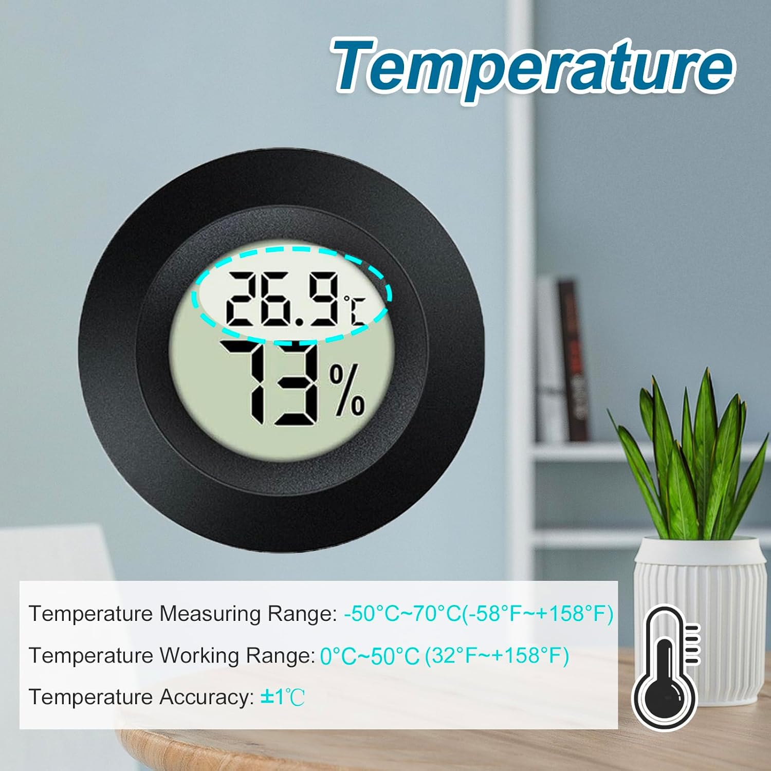 JEDEW Digitales Thermo-Hygrometer Terrarium - Bild 3