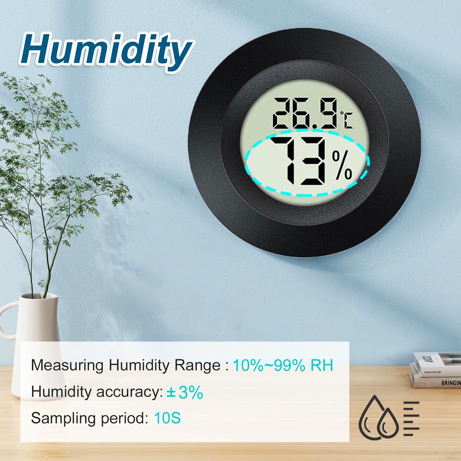 JEDEW Digitales Thermo-Hygrometer Terrarium - Bild 4