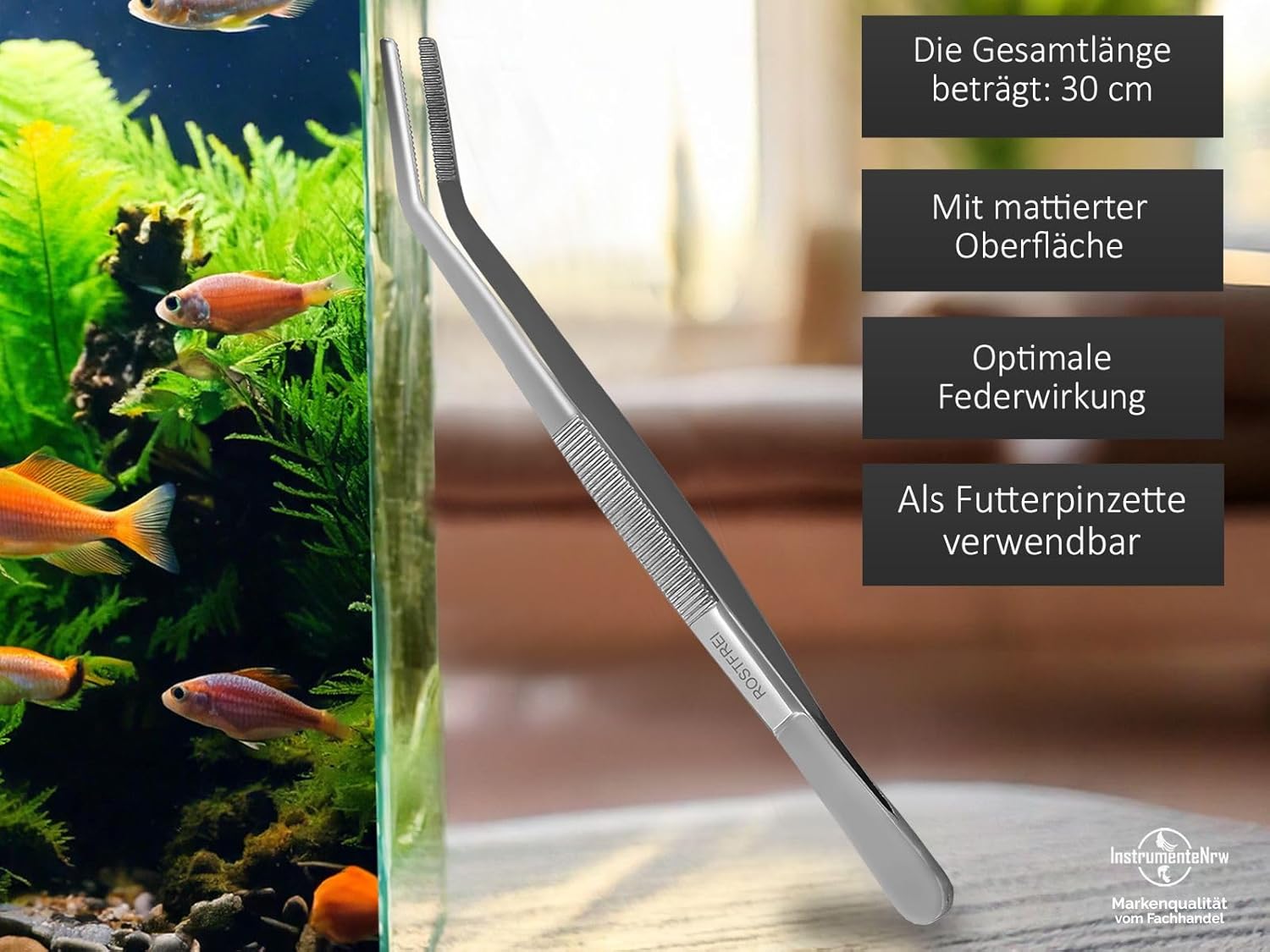 InstrumenteNrw Terrarium-Pinzette 30 cm gebogen - Bild 5