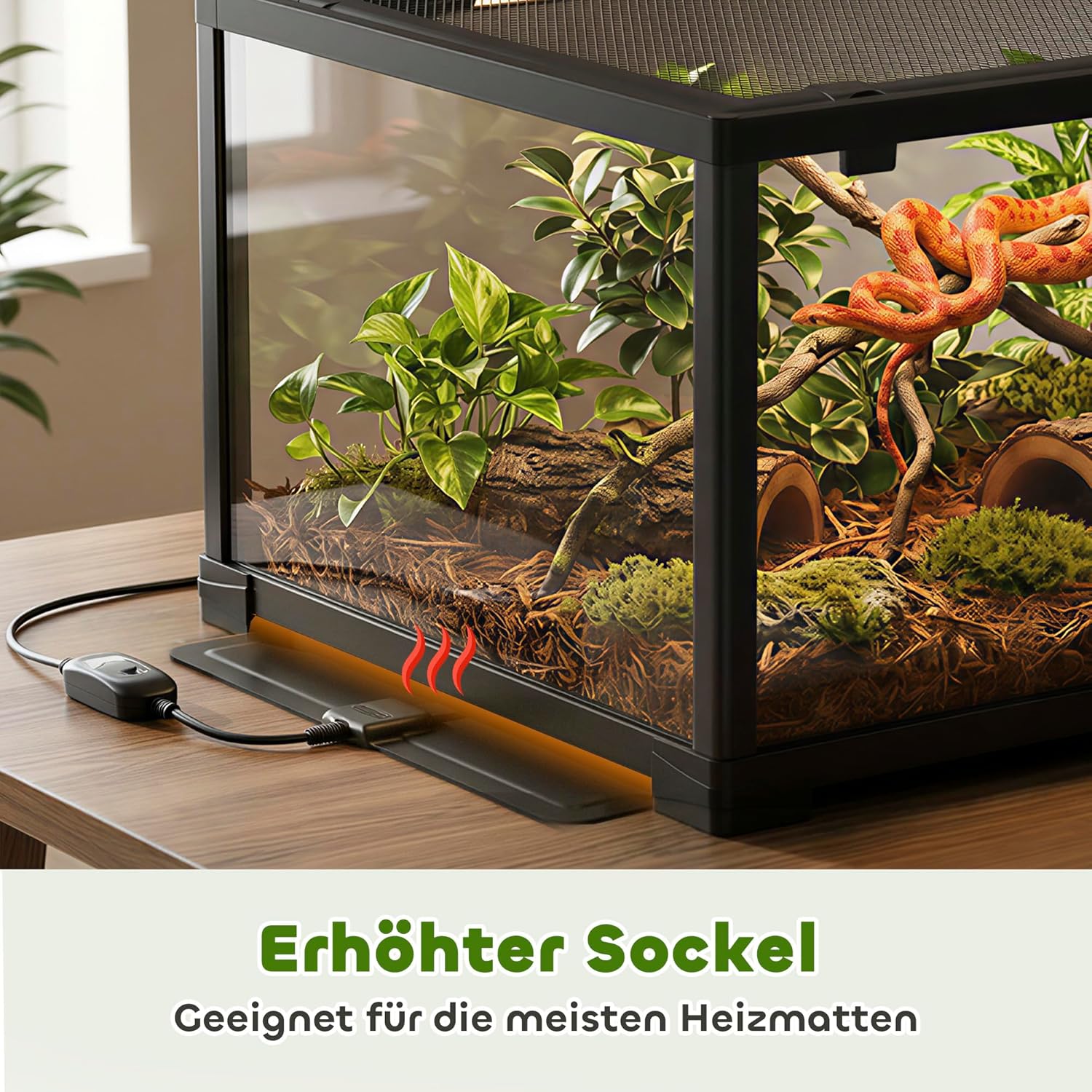 PawHut Glasterrarium 60×45×32 cm - Bild 5