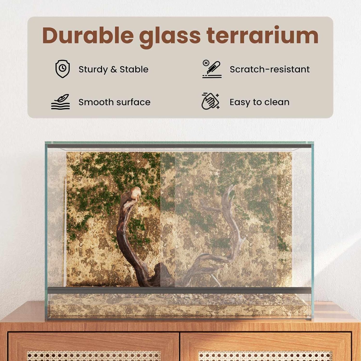 vidaXL Glasterrarium 60×40×40 cm - Bild 4