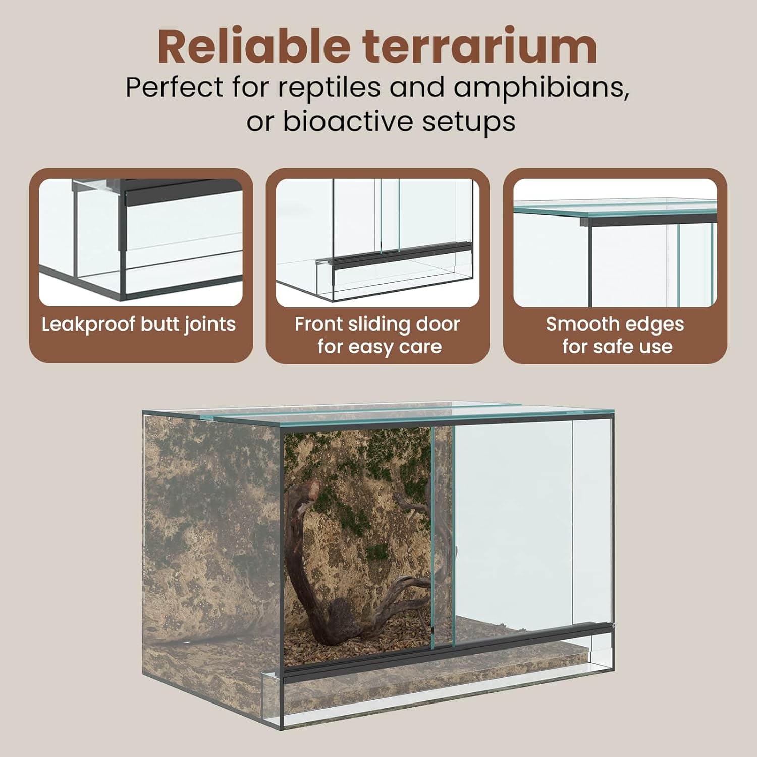 vidaXL Glasterrarium 60×40×40 cm - Bild 5